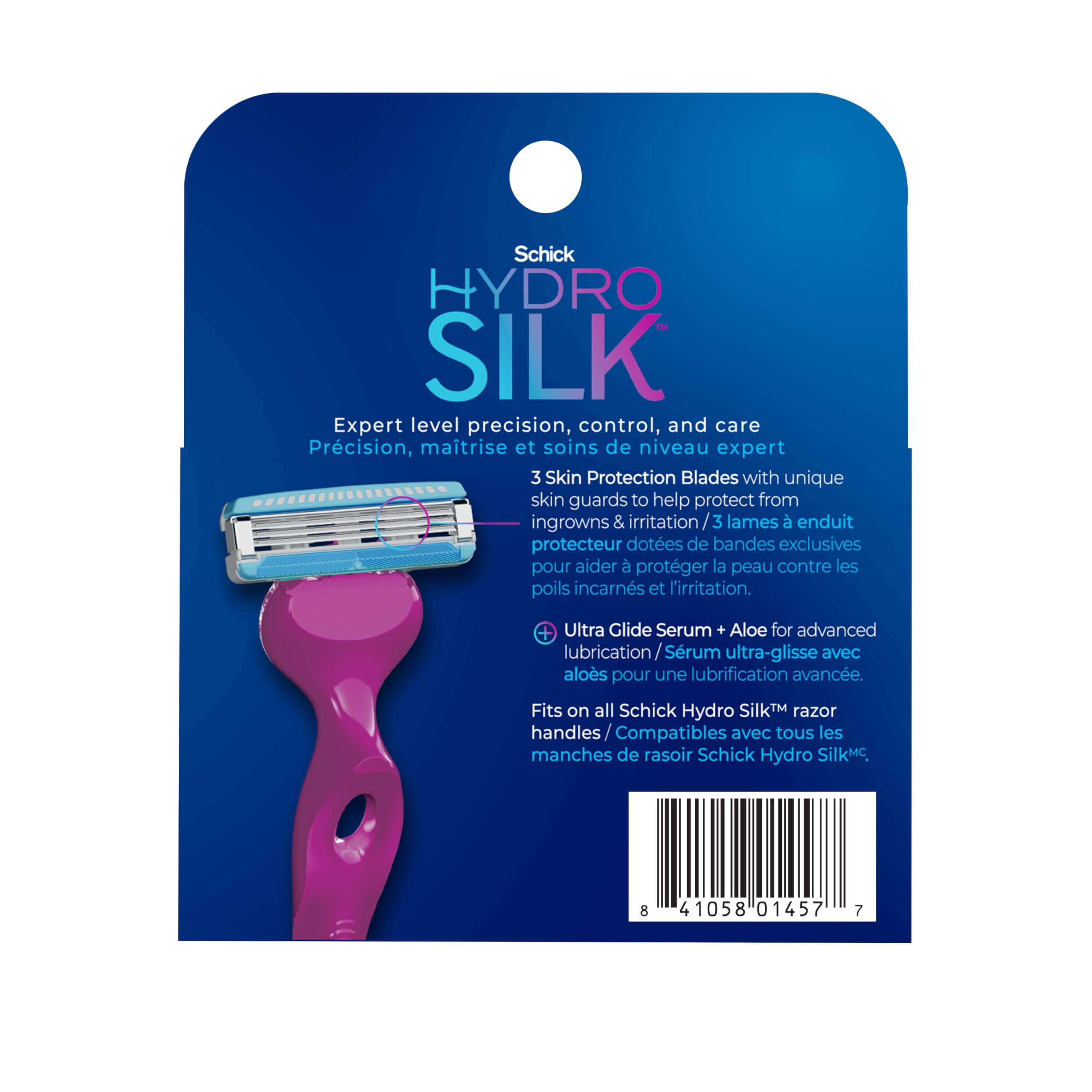 Schick Hydro Silk Ultimate Pubic Skin Protection, 4 Bikini Razor Refills | Bikini Line Razors for Women, Pubic Hair Razor Blades Refills Women, 4ct