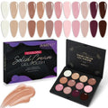 AIMEILI Hema Free Solid Gel Nail Polish 12 Colours Soak Off U V LED Solid Cream Gel Polish Set 16