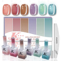 Cat Eye Gel Nail Polish Set, 6 Pcs Glitter Shimmer Cateye Gel with Magnet Soak Off UV LED Nail Cat Eye Polish Kit, Esmaltes Para Uñas En Gel Nail Art Salon DIY Home Manicure 10ML