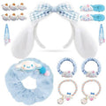 Cute hair accessory set Cute headband，Various Styles of hair clips, hair cords, Hair Ties，Plush hair loop（blue）