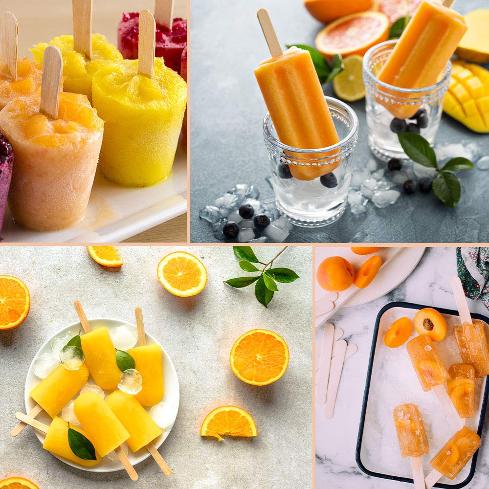 Apremont 200 Pcs - 4.5 inch Natural Wooden Food Grade Craft Sticks - Ice Cream Stick - Popsicle - Suit Crafting, Stirring, Paddle, Waxing, Small Ice Pop Stick for DIY Kids