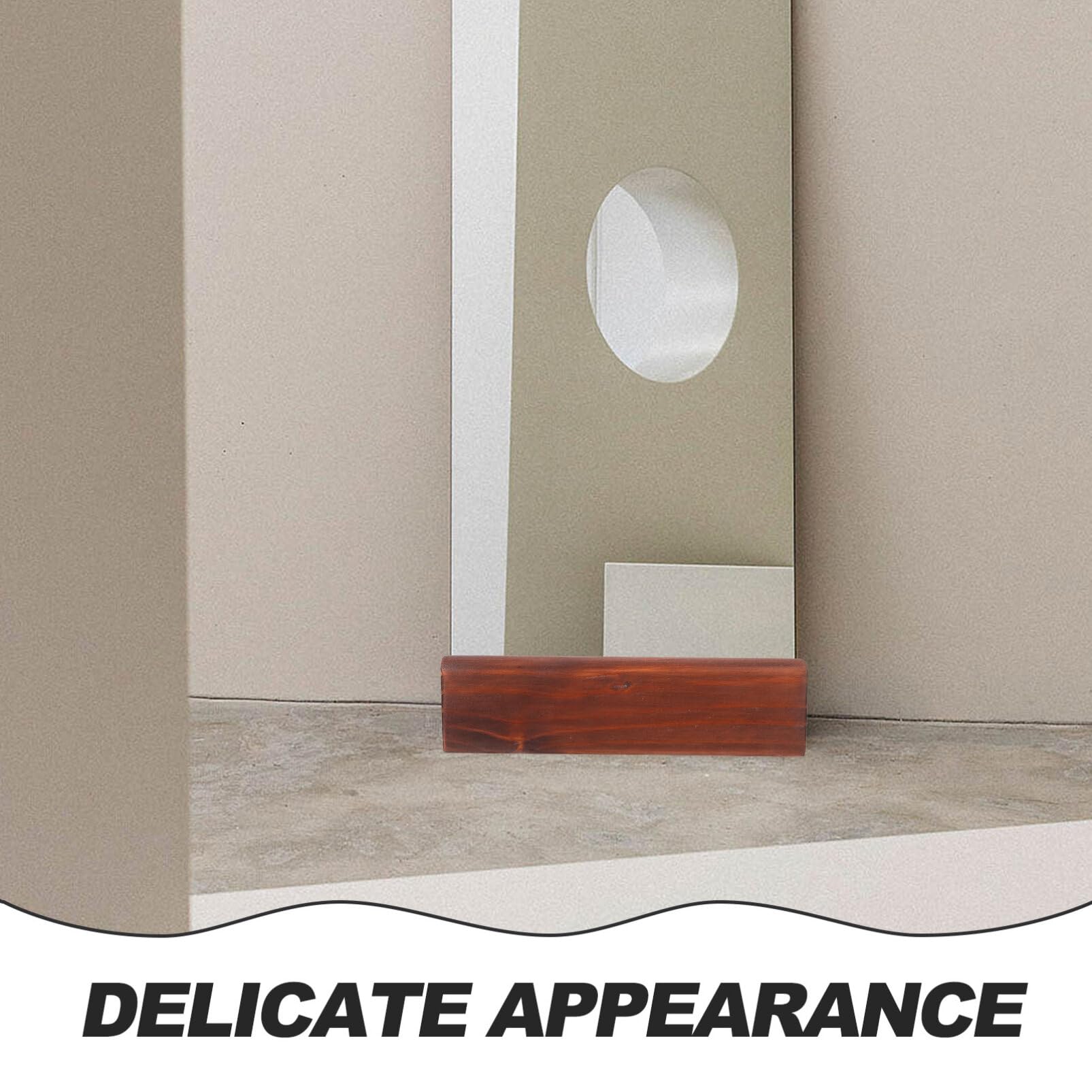 Uonlytech Floor Mirror Stand Wooden Support Base 9.84X3.14X2.75 Inch Stable Mirror Holder for Full Length Home Entryway Bathroom Use