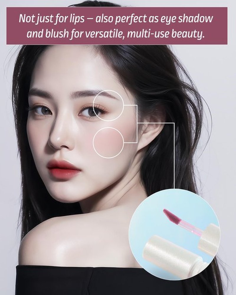 H HEVVY HEVVYMAKEUP Blurring Effect Lip Tint - Airy Velvet Matte Lips - Vegan, Longwear, Vibrant, Buildable Creamy Soft Texture - Korean Lip Makeup, Dear Sorbet, 0.13 fl.oz.