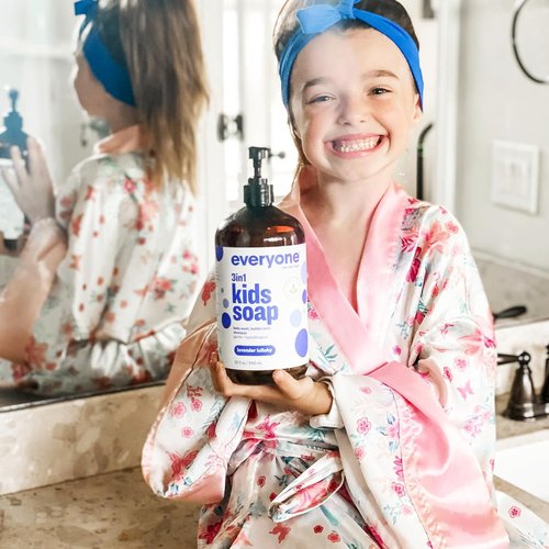 Everyone 3-in-1 Kids Soap | Lavender Lullaby Body Wash, Bubble Bath & Shampoo - 32 Ounce
