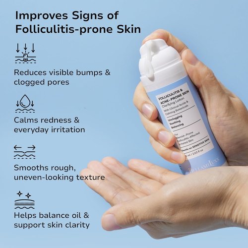 BellamiLuxx Folliculitis Acne Lotion - Soothes Itch & Redness, Reduces Body Acne & Bumps | Gentle Formula with Salicylic & Glycolic Acid