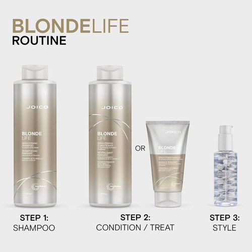 Joico Blonde Life Brightening Conditioner - Illuminate Hydration & Softness for Blonde Hair | Sulfate-Free with Monoi & Tamanu Oil