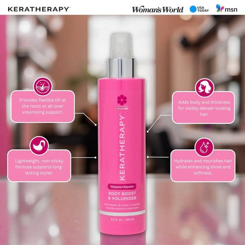 Keratherapy Volume Root Boost Spray - Keratin Infused Hair Volumizer with Hemp Seed Oil | 8.5 fl. oz.