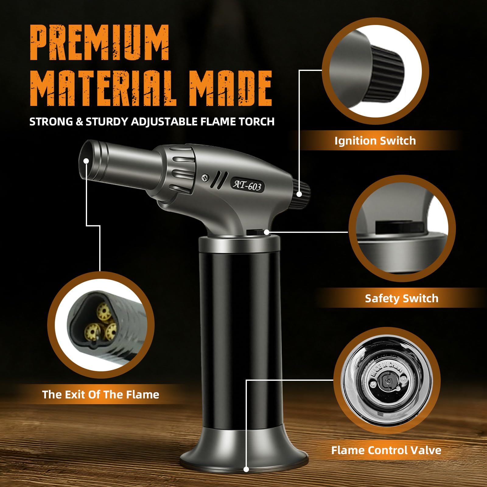 Birthday Gifts for Men Whiskey Smoker Kit Bourbon Cocktail with Torch-6 Flavors Wood Chips for Old Fashioned Drinks,House Warming,Unique for Men Him,Husband,Dad,Boyfriend(No Butane)