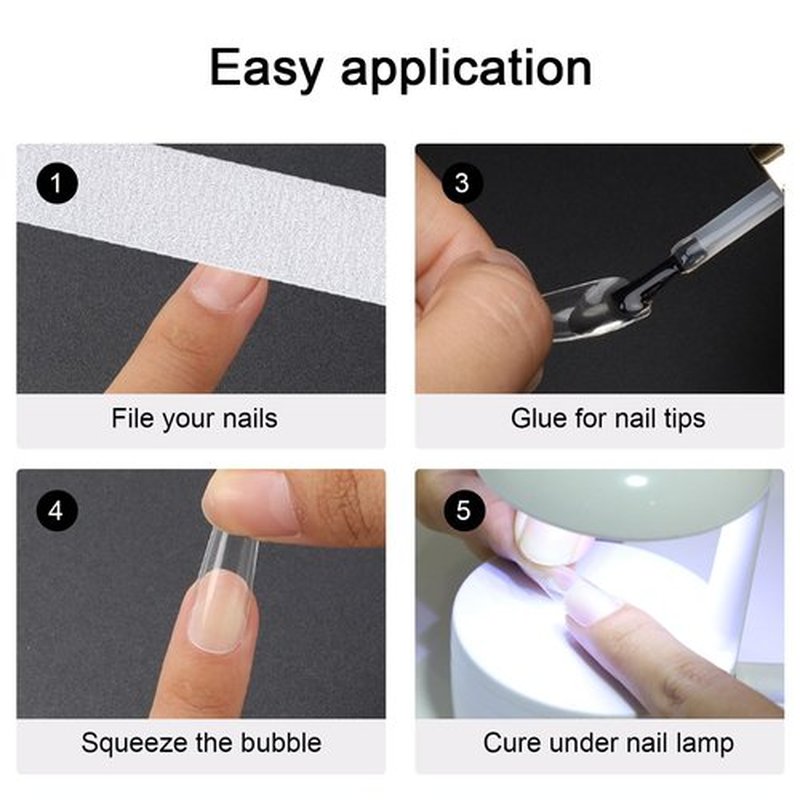 GazePlus X Short Stiletto Clear Fake Nail Tips, 600 pcs Full Cover Half Matte Pre-shaped Soft Gel Nail Tips Set with 12 Sizes for Nail Extension Acrylic Nails Perfect for Home Salon