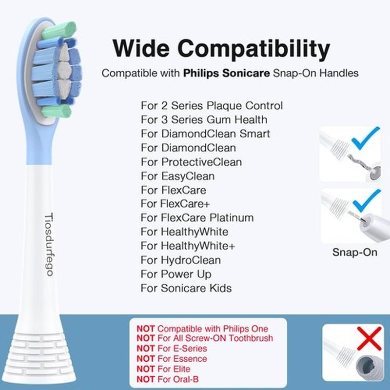 Philips Sonicare Replacement Toothbrush Heads - C3, A3, 4100 Compatible - 12 Pack for Superior Cleaning