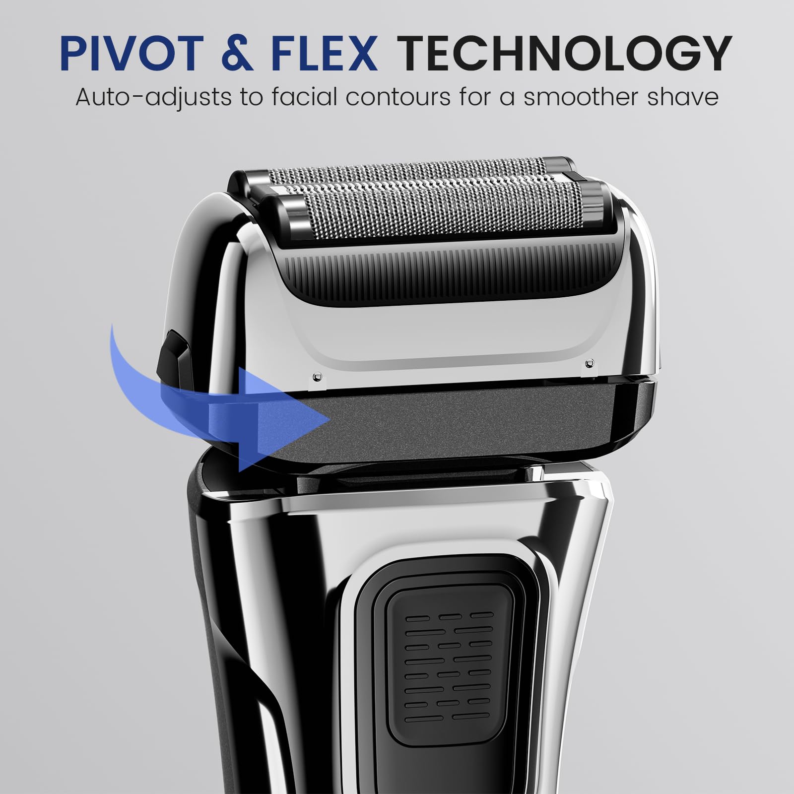 PRITECH Foil Shaver for Men, with Pop-up Trimmer, for Face & Beard