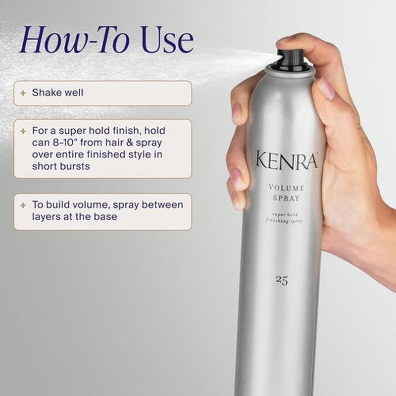 Kenra Professional Volume Spray 25 - Super Hold Hairspray for All Hair Types | Flake-Free & Fast-Drying | 10 oz