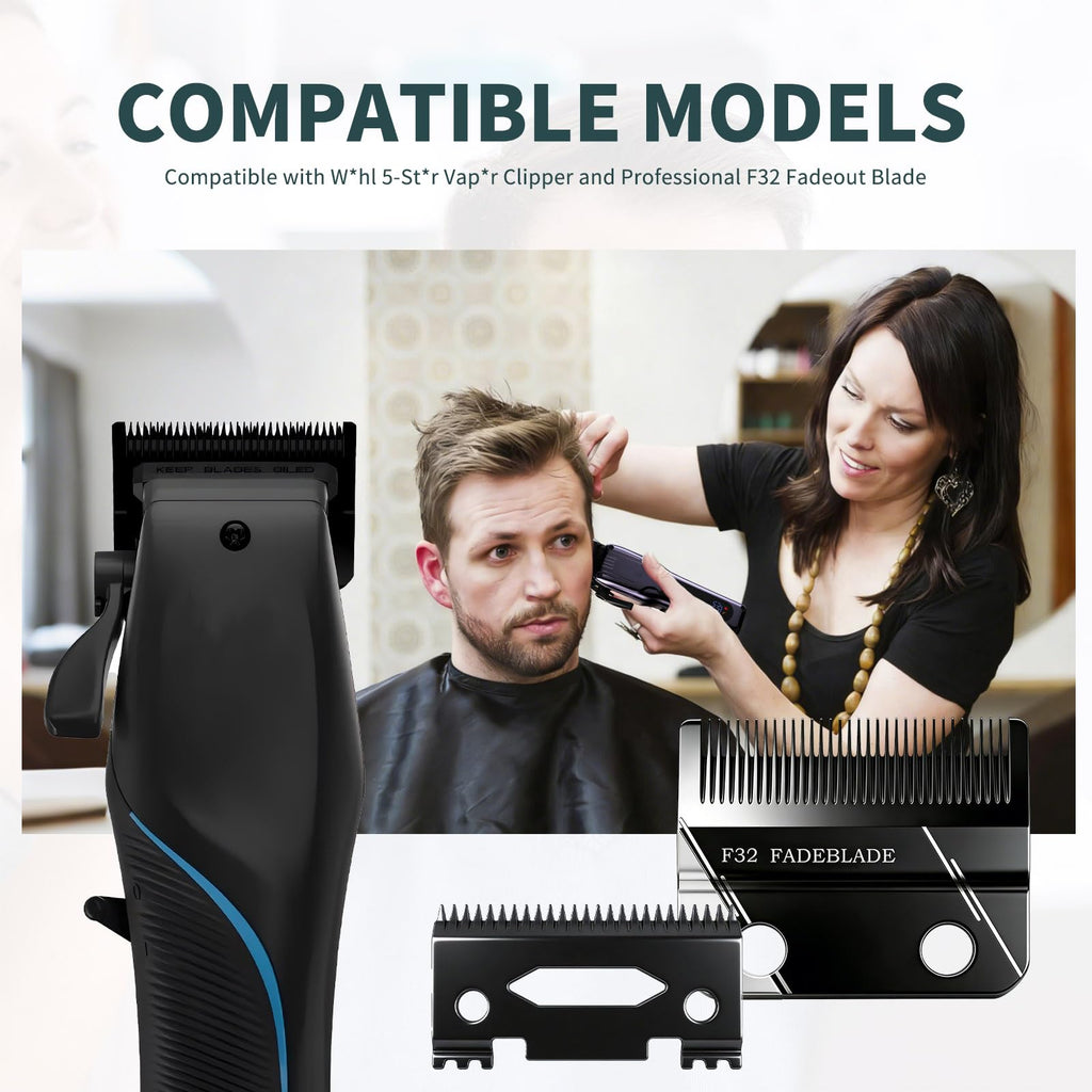 F32 Replacement Blades, Zero Adjustable & High Precision, Compatible with Wahl 5 Star Vapor Clipper Professional F32 Fadeout Blade (1 Pack)