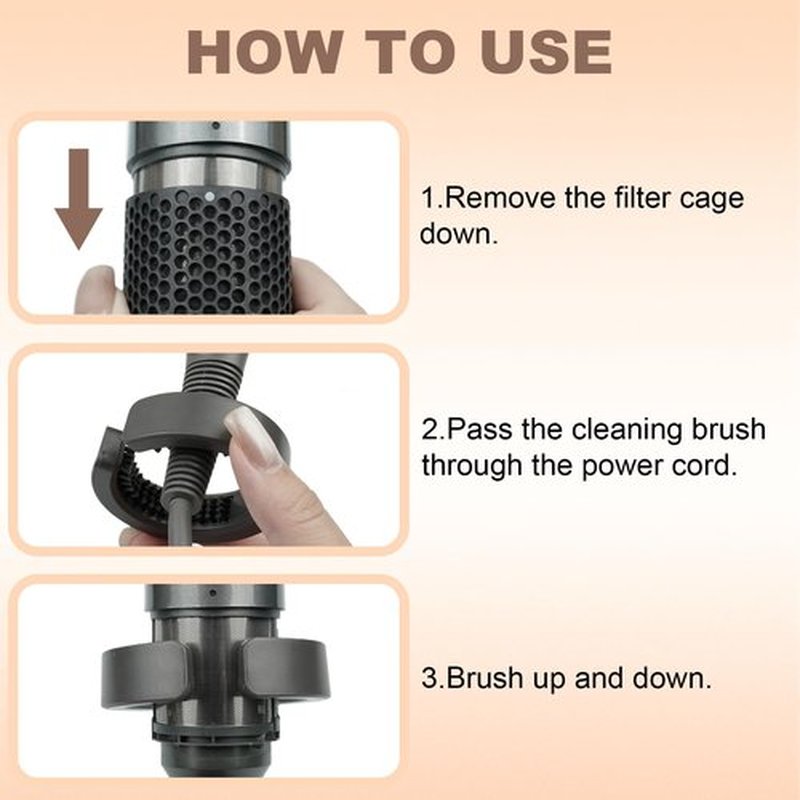 PUREGUST Filter Cleaning Brush Replacement for Dyson Airwrap HS01 HS05 HS08, Part NO. 969760-01