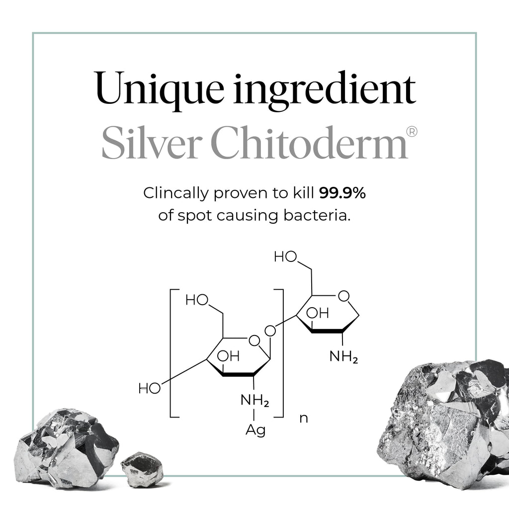 47 Skin | Hydrating Face Serum with Silver Chitoderm for ALL Skin Types | Clears Acne, Prevents & Heals Breakouts & Blemishes, Repairs Scars | Moisturises and Nourishes For Smooth Skin | 15ml