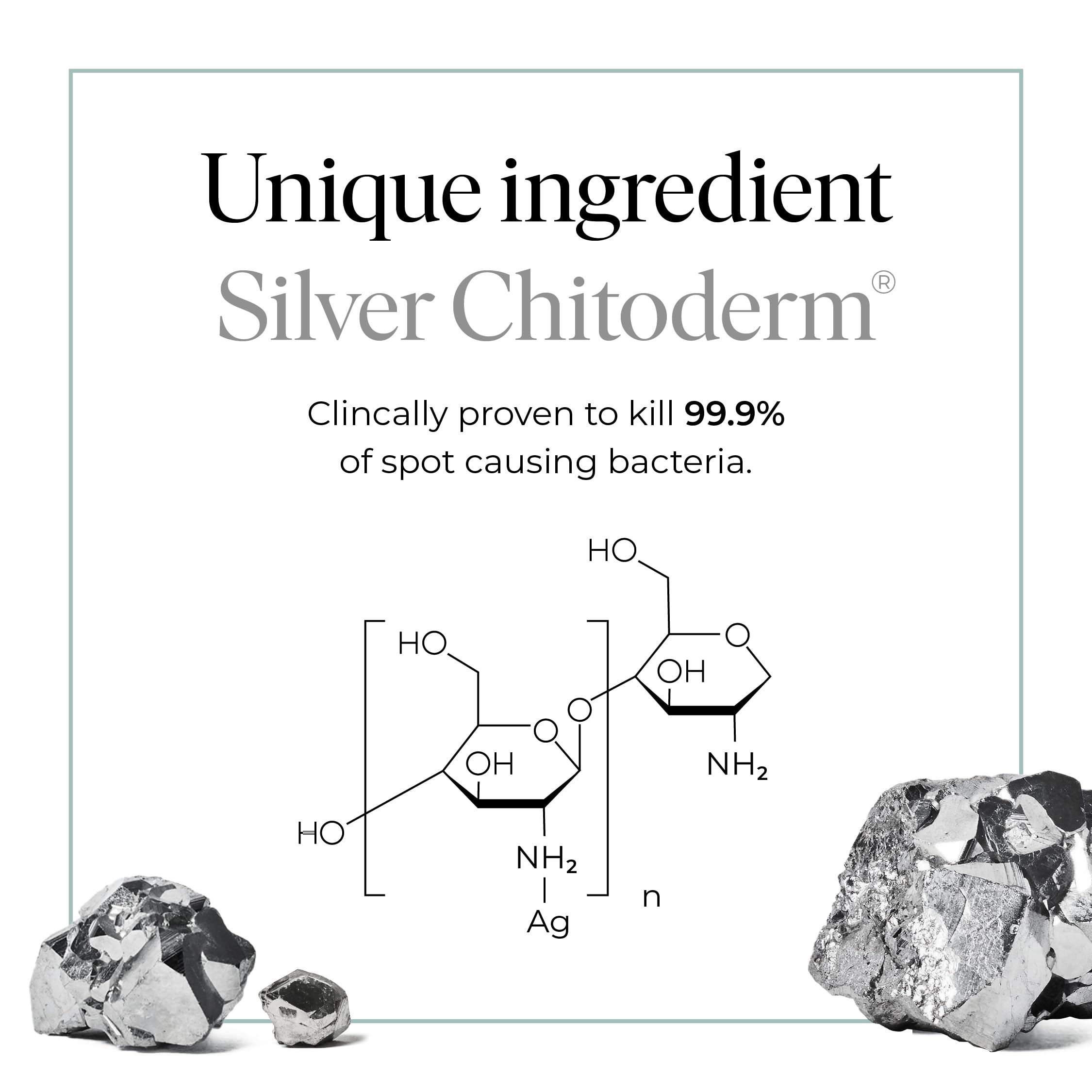 47 Skin | Hydrating Face Serum with Silver Chitoderm for ALL Skin Types | Clears Acne, Prevents & Heals Breakouts & Blemishes, Repairs Scars | Moisturises and Nourishes For Smooth Skin | 15ml