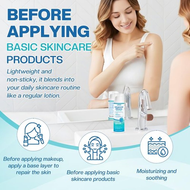 Advanced Silicone Scar Cream Gel Scar Removal for Old and New Treatment Remover Fading Surgical Face Burn C Section Heal Fast Acne Keloid for Men and Women Improve the Appearance 50g（1.76 Oz）/ 2 Pack