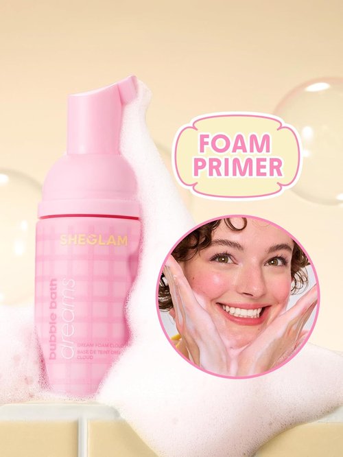 SheGlam Dream Foam Cloud Primer - Long-Lasting Moisturizing Face Primer for Flawless Makeup