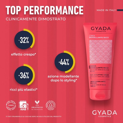 GYADA Curl Defining Cream - Frizz Control Leave-In for Curly & Wavy Hair with Moroccan Argan Oil - 6.76 fl oz
