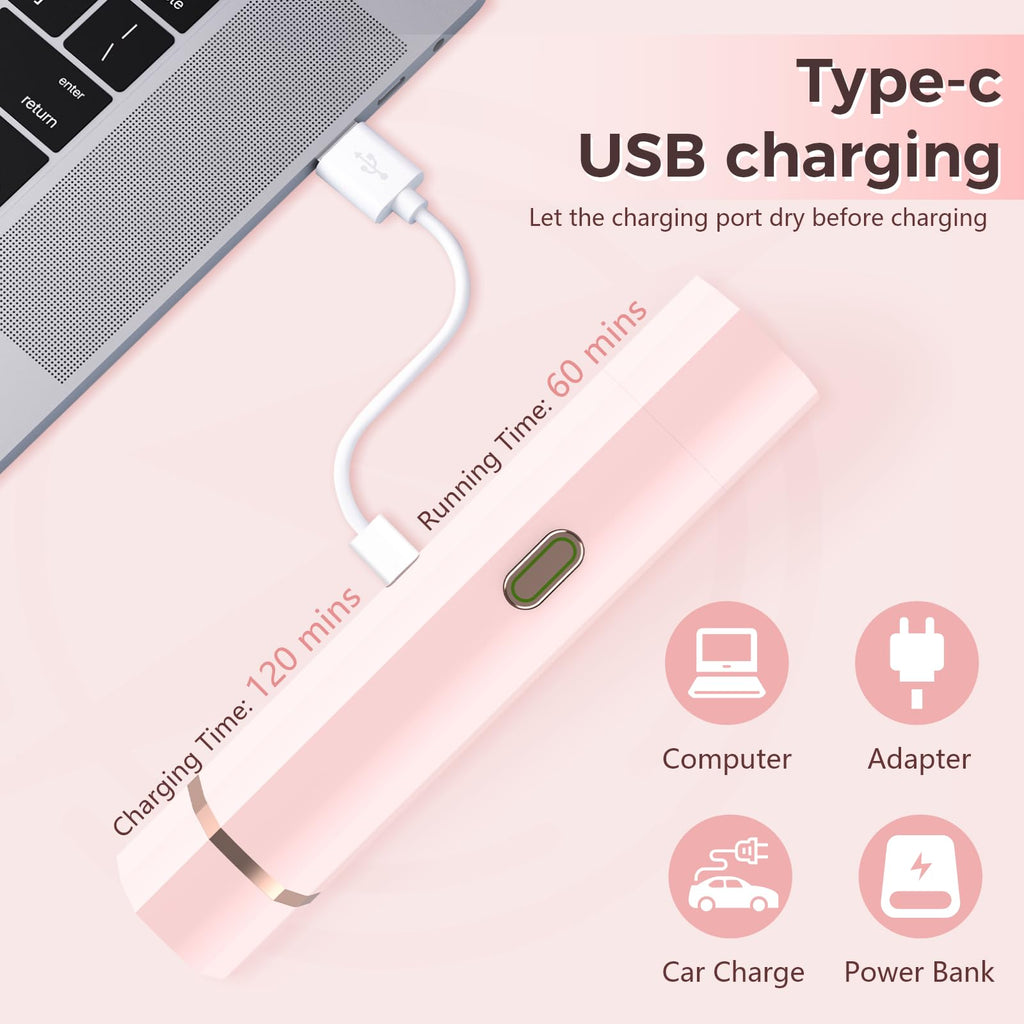 Pedersean Bikini Trimmer for Women, 2 in 1 Electric Razors for Women, IPX7 Waterproof, USB Rechargeable Wet and Dry Shaver, Suitable for Hair Removal All Over The Body