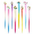 8 Pieces Hair Clips for Girls, Animal Straight Rainbow Hair Extensions for Kids, Little Girl Hair Clips Accessories for Girls Toddler Kids Ponytails