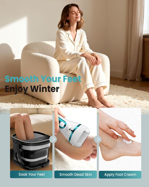 Electric Foot Callus Remover with 10000 RPM Motor and 3-Speed Settings, Foot File Kit with LED Light and Display for Women’s Home Pedicure, Waterproof Foot Grinder with Type-C Charging (Blue)