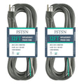 FSTSN 2 Pack 12 ft 14/3C Appliance/Tool Extension Replacement Power Cord, 14 Gauge 3 Prong Replacement Power Supply Cord Cable, 110V 115V 120V AC Pigtail, 15A, 1875w Grey