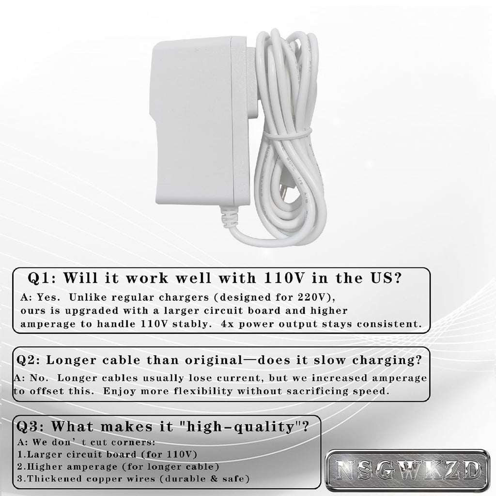 Adapter for Aura Carver AF900 AF100 Digital Picture Frame, 5V Charger Power Cord 10 ft