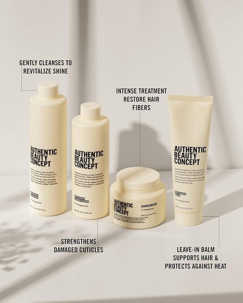 Authentic Beauty Concept Replenish Cleanser - Nourishing Shampoo for Damaged Hair | Vegan & Sulfate-Free