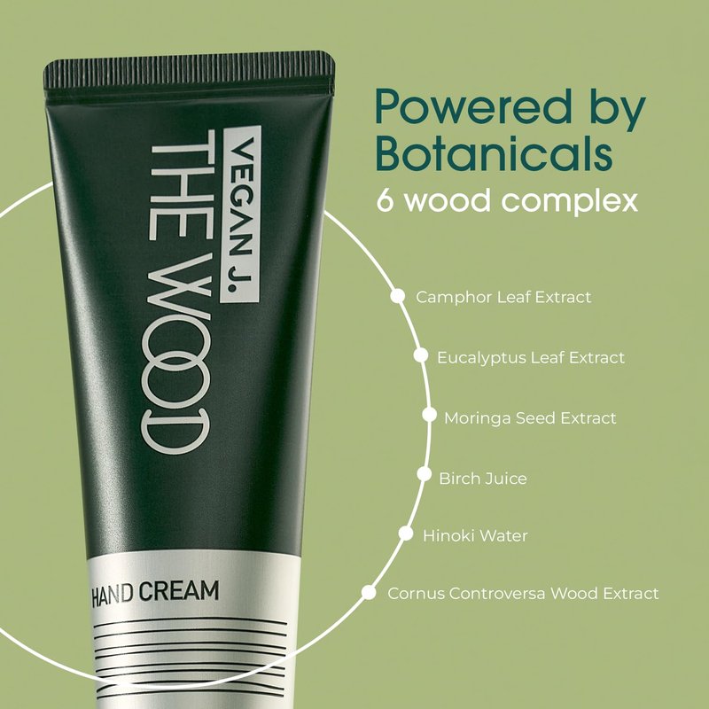 Wood Hand Cream - Deep Hydration with Shea Butter | Fast-Absorbing, Vegan & Cruelty-Free (1.69 fl. oz.)