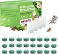 Mouse Rodent Repellent - Peppermint Oil Balls | Plant-Based Deterrent for Mice, Rats & Bugs - 24 Pack