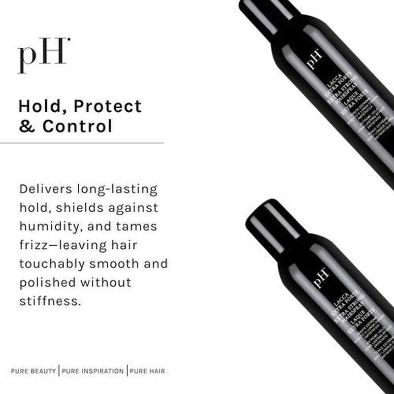 pH PURE HAIR Extra Hold Hairspray - Strong Anti-Frizz & Humidity-Resistant Formula - 10.1 oz