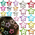 20 PCS Sparkling Star Hair Clips Snap Hair Accessories Non Slip Clips for Girls Women Metal Hair Clip Star Hair Barrettes Stars Hair Clips for Women Stars Hair Clip