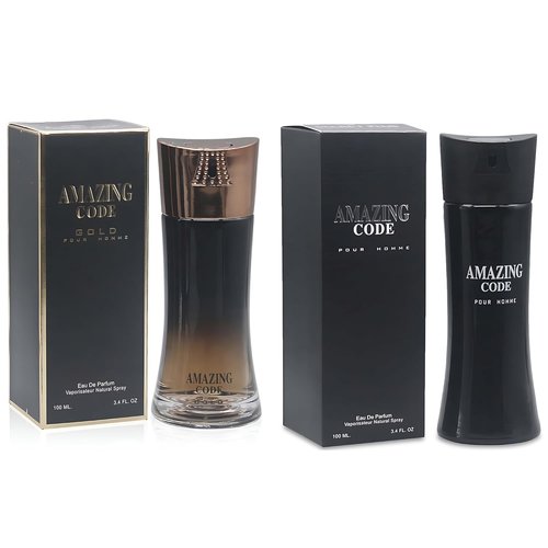 AFLUXE Men's Cologne - Amazing Code Combo Eau De Toilette | Fresh Romantic Scent, 3.4 Fl Oz Each