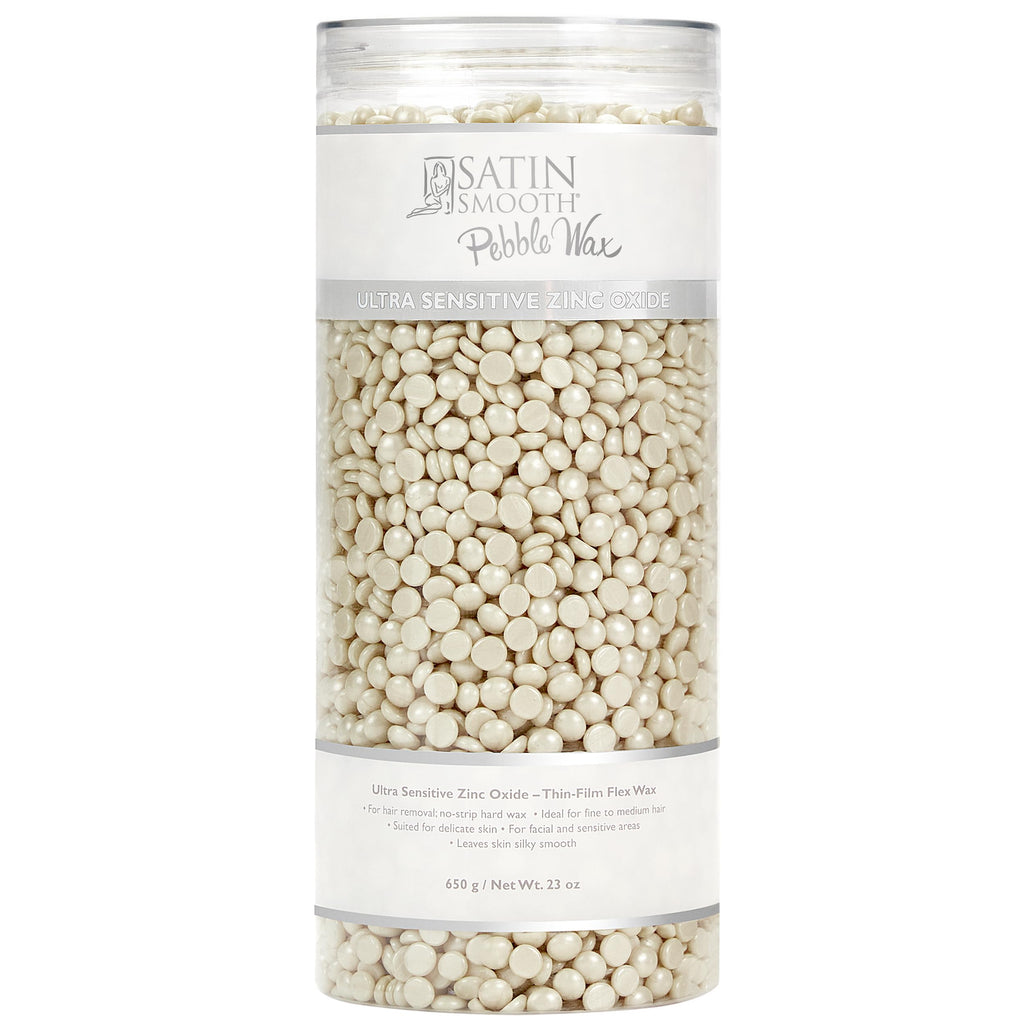 Satin Smooth, Hair Removal Wax, Thin Film Flex Pebbles Wax™, Ultra Sensitive Zinc Oxide Hard Wax Beads for Hair Removal, Ideal for Face & Bikini Area, 23 oz