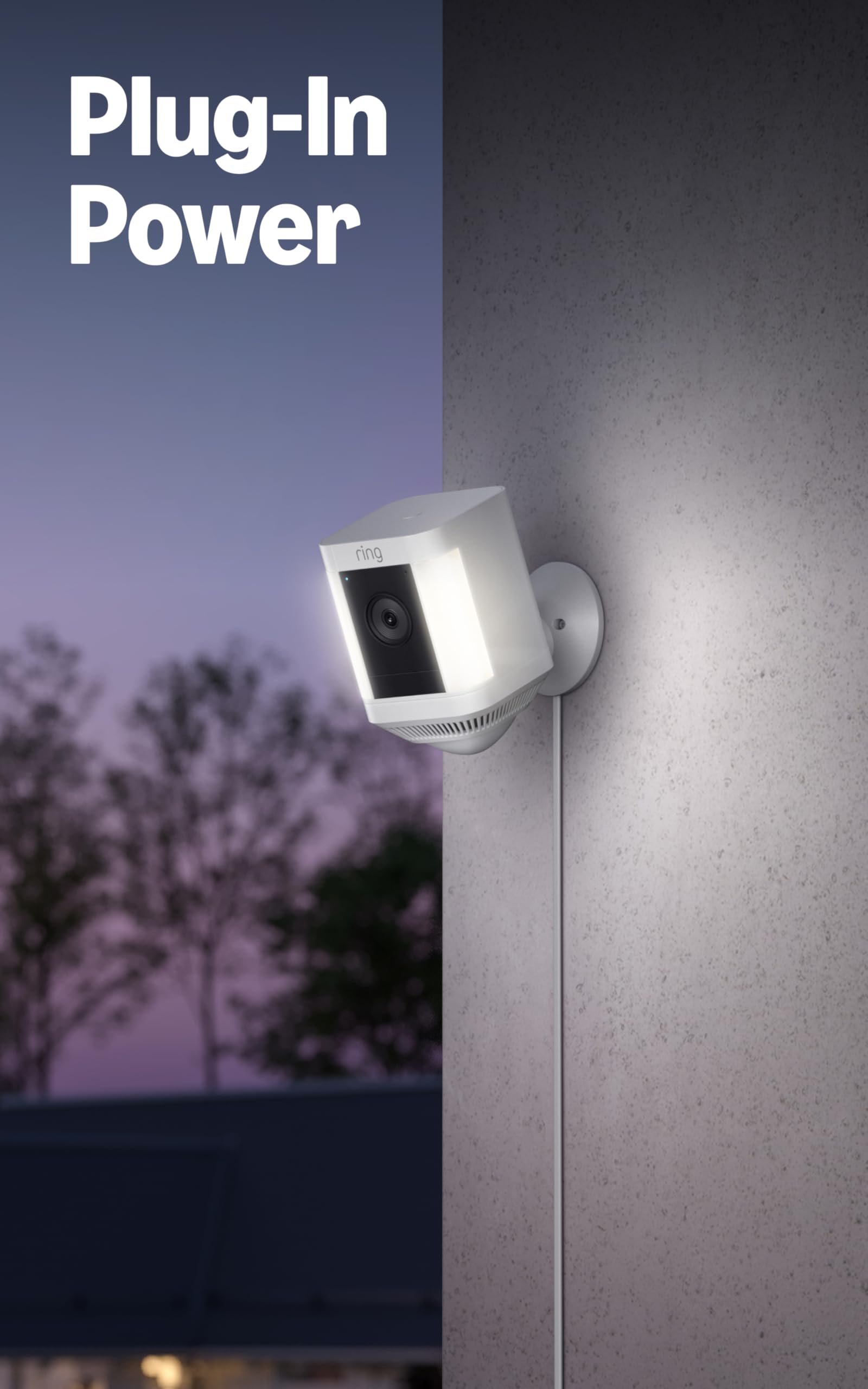 Ring Spotlight Cam Plus, Battery, Home or business security with HD video, Two-Way Talk, Color Night Vision, and Security Siren, Black
