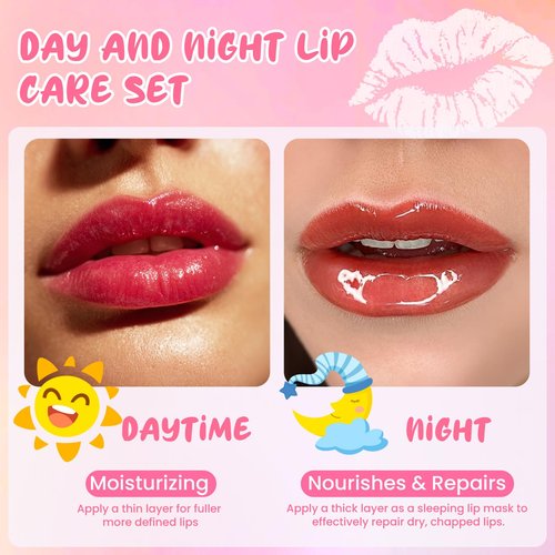 TEIHWAL 4PCS Bee Lip Balm Honey Pot Cherry Watermelon Coconut Honey Lip Balm, Moisturizing Sleeping Lip Mask Overnight, Prevention Dry and Cracked Lips