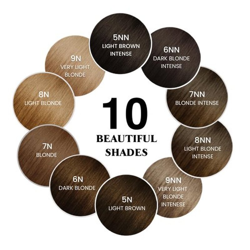MOEHAIR 6NN Permanent Hair Color - Dark Blonde Intense | 100% Gray Coverage | Keratin-Infused, Non-Drippy (3.38 Oz)
