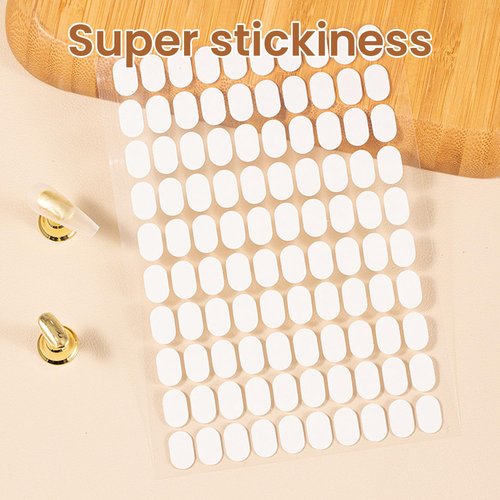 ESUOHYM 1696 Double Sided Tape for Press On Nails Stand holder Sticky Tabs Nail Art Accessories Nail Display Tape Clear False Tip Adhesive Tape for Practice Design DIY Home Salon