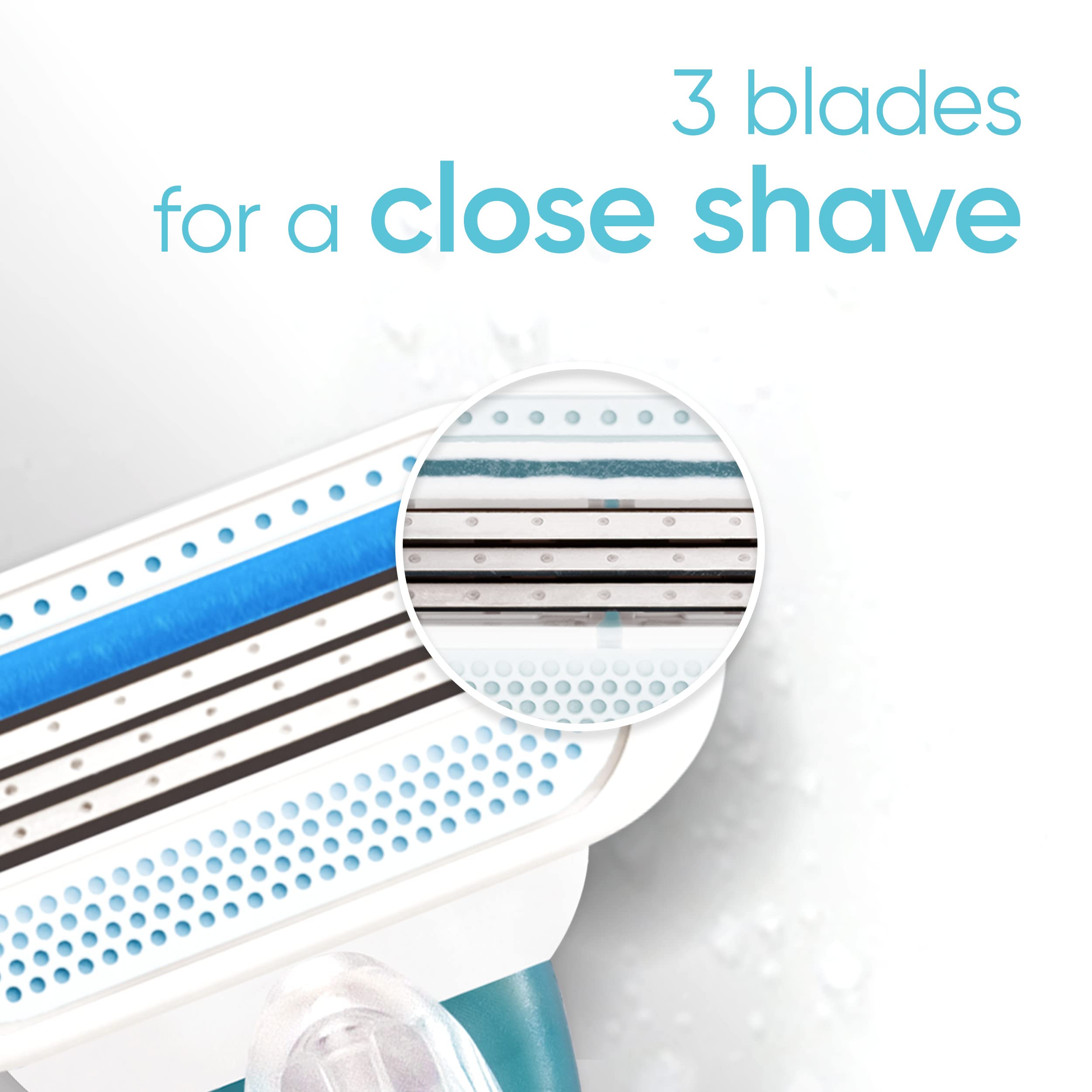 Gillette Venus Women's Razor, 1 Handle + 2 Refills, Pack of 2 | Smooth