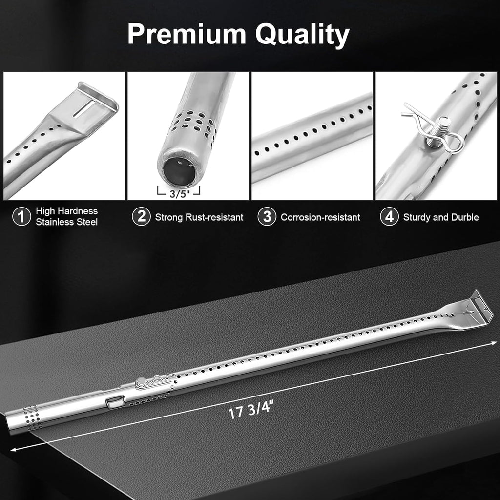 Grill Parts for Char-Broil Performance 4 Burner 463342119 463342118 463332718 463347017 463377017 463376117 463376018P2 463335517 463349917 Grill Burner Heat Plate Cast Iron Grill Grates 18 Inch
