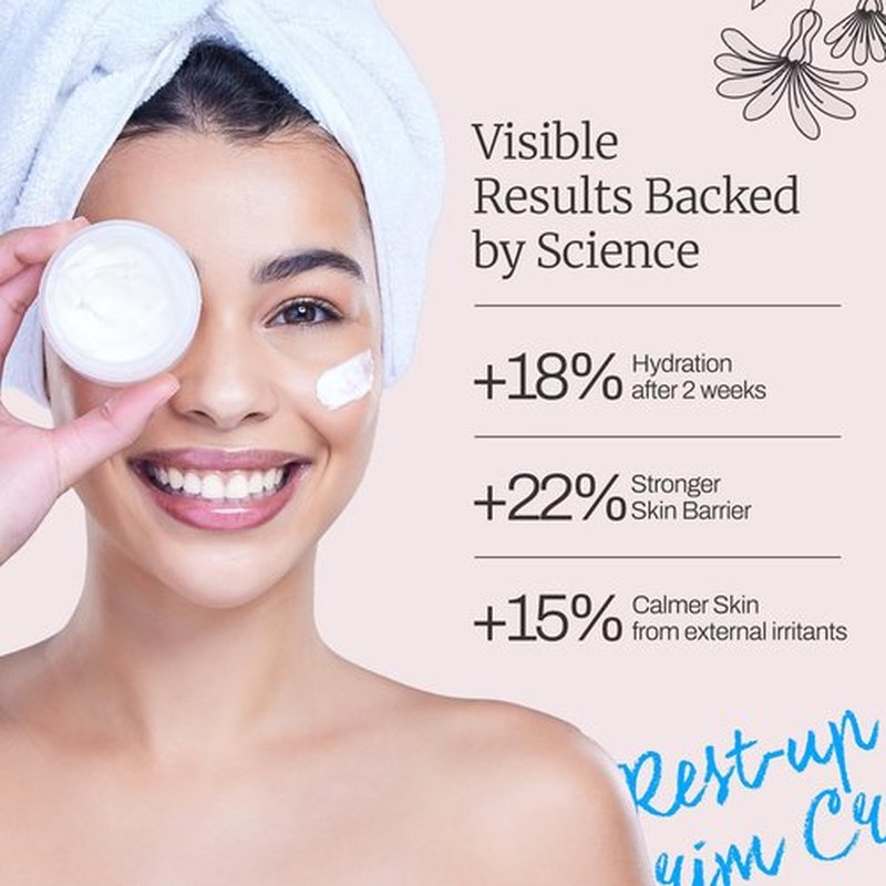 Intermission Rest-Up Serum Cream 2.36 fl oz – Serum + Cream Hybrid Moisturizer with CHEMOCICA™ 700,000 ppm, Hyaluronic Acid, Ceramide & Panthenol for Sensitive & Combination Skin