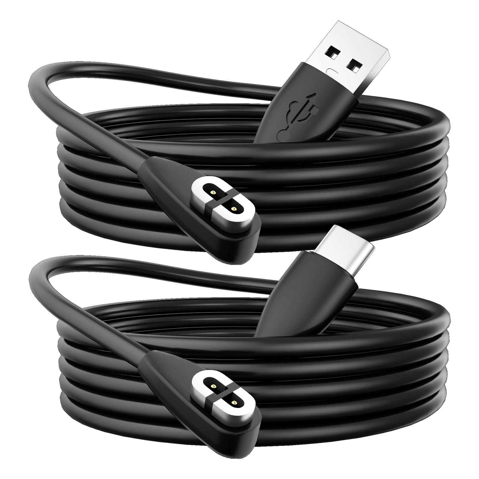 Gudxfj 2 Pack Compatible with Shokz Charging Cable Magnetic Charger Cord for Aftershokz Aeropex AS800, Shokz OpenRun Pro, OpenRun, OpenRun Mini, USB Type-C to OpenComm Bone Conduction Headphones 3.3ft