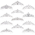 Tihebax 12 Pcs Tiaras Crowns Headbands for Women Girls Silver Princess Tiara Bulk Crown Tiaras Rapunzel Crown for Wedding Birthday Crystal Tiara for Prom, Bride, Pageant, Halloween