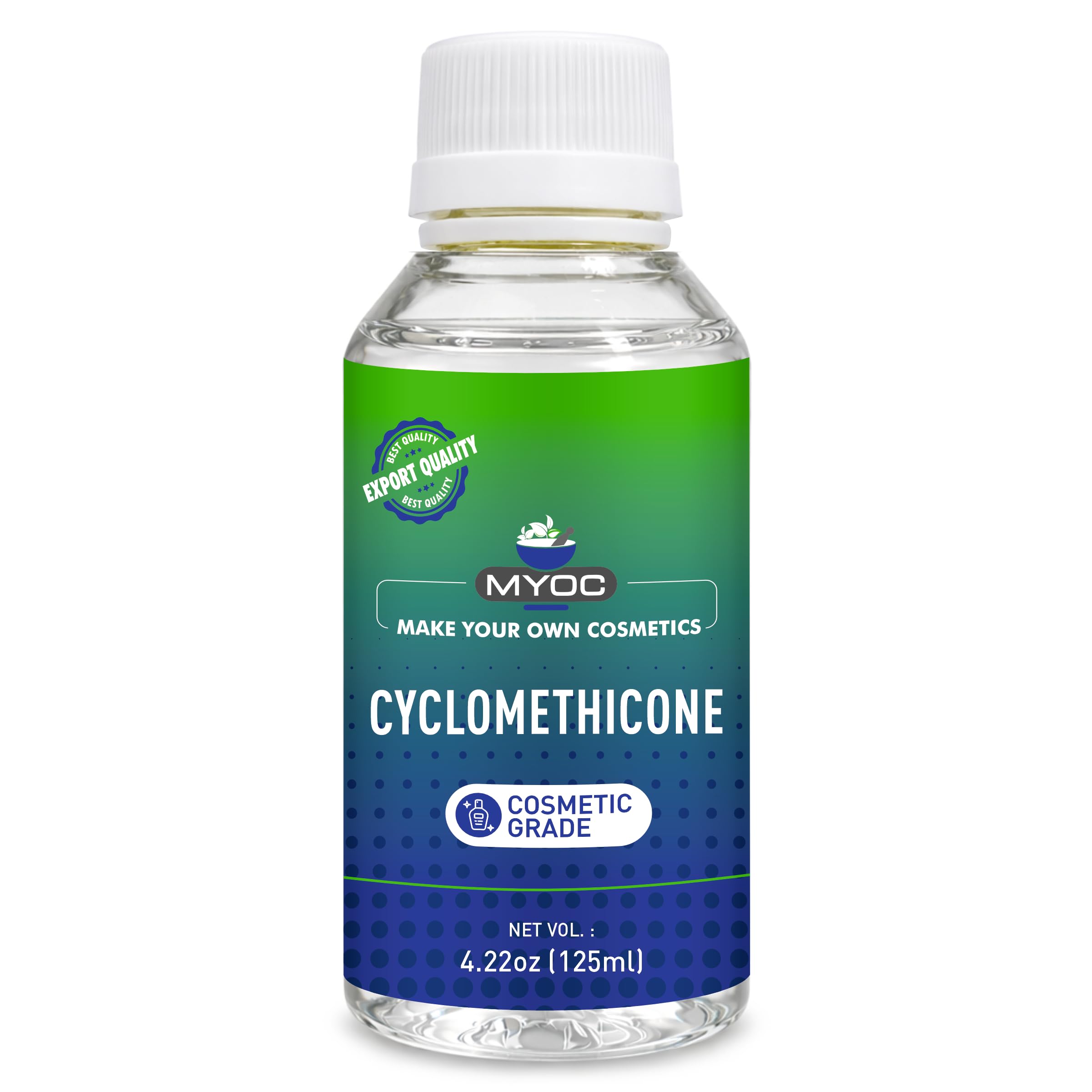 MYOC Cyclomethicone Liquid (120 ml / 4.05 fl oz) - Cosmetic Grade For DIY Serums Lotions Hair & Body Care