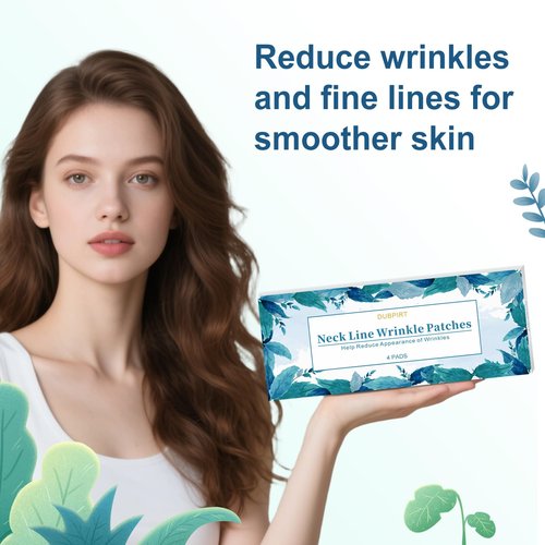 DUBPIRT 5 PCS Silicone Neck Wrinkle Patches - Reusable Overnight Anti-Wrinkle Patches, Anti Aging Silicone Wrinkles Patche for Skin Firming & Neck（2.5 Months Supply ）-Upgraded Version