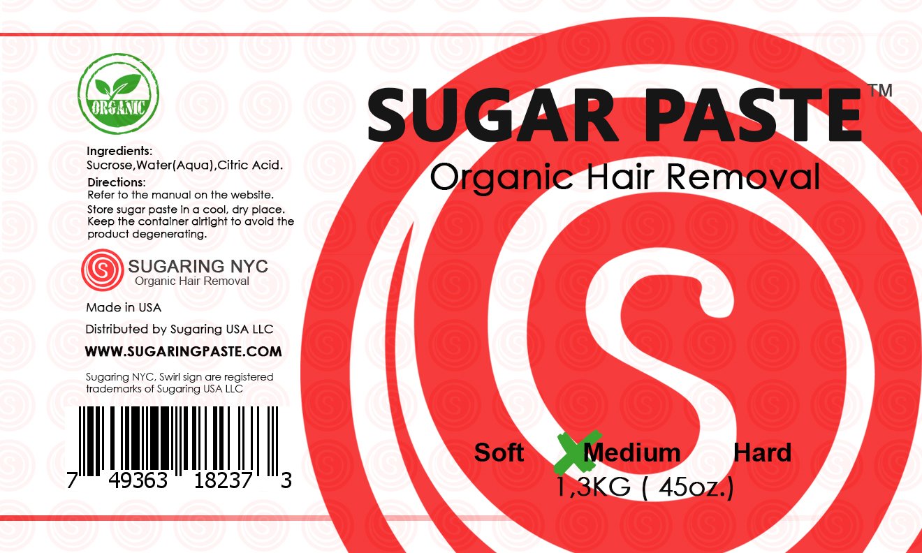 Medium Sugaring Paste for Legs, Arms, Armpits, Back, Legs & Healing Moisturizing Lotion
