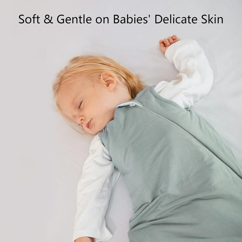 BubblePanda Bamboo Sleep Sack - Soft 0.5 Tog Wearable Blanket for Newborns & Infants (0-6 Months)