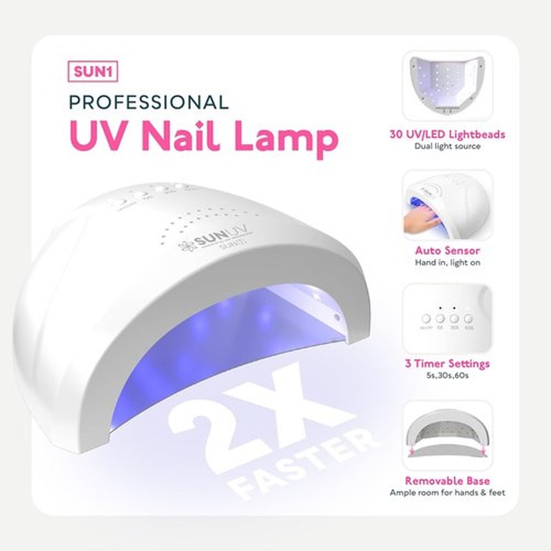 SUNUV Gel Nail Polish Kit - 23 Pcs with UV Light | 12 Vibrant Colors & Manicure Tools for Home Salon Gift
