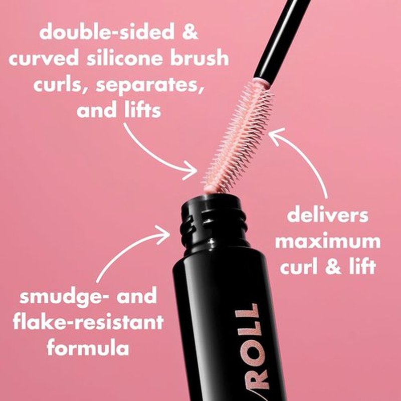 e.l.f. Lash 'N Roll Mascara - Curling Formula for Lifted, Separated Lashes | Long-Lasting, Vegan, Deep Brown